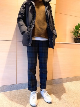 「Saturdays NYC（サタデーズ ニューヨークシティ ）のアイテム（スニーカー）」を使った、kkさん（メンズ・177cm）の冬コーディネート