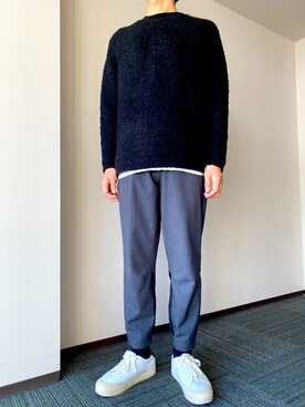 「Saturdays NYC（サタデーズ ニューヨークシティ ）のアイテム（スニーカー）」を使った、kkさん（メンズ・177cm）の冬コーディネート