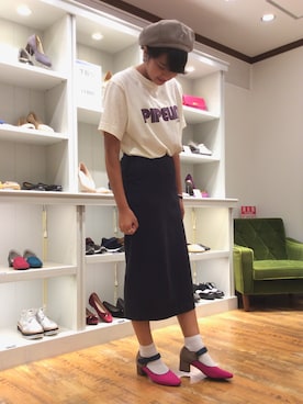 「オリエンタルトラフィック」｜「アイテム（ハンチング/ベレー帽）」を使った、ORientalTRaffic HEP FIVE店さん（レディース・168cm）の秋コーディネート