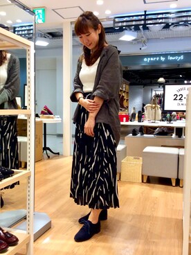 「アイテム（ドレスシューズ、ブルー系）」を使った、ORientalTRaffic HEP FIVE店さん（レディース・168cm）の秋コーディネート