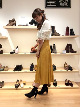 「WA ORiental TRaffic（ダブルエーオリエンタルトラフィック）のアイテム（ブーツ）」を使った、ORientalTRaffic HEP FIVE店さん（レディース・168cm）の秋コーディネート