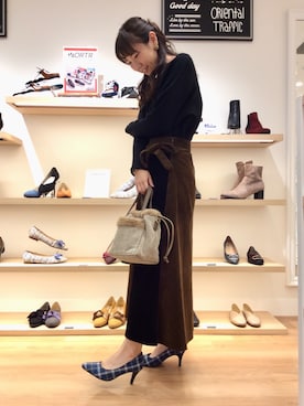 「チエック」｜ORientalTRaffic HEP FIVE店さん（レディース・168cm）の秋コーディネート