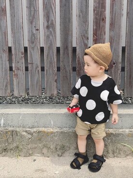 「着まわしコーデ」｜「アイテム（その他）」を使った、Riiton*さん（キッズ・80cm）の夏コーディネート