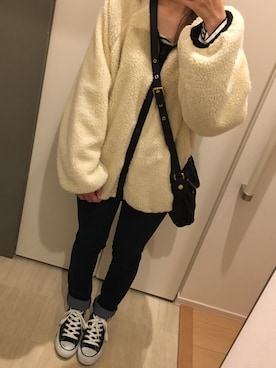 「CONVERSE（コンバース）のconverse コンバース ALL STAR HI オールスター ハイ 3206 BLACK(US)（スニーカー）」を使った、mzhさん（レディース・148cm）の秋コーディネート