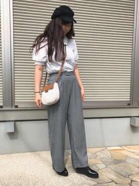 「ARROW（アロー）のアイテム（帽子）」を使った、りほさん（レディース・166cm）の秋コーディネート