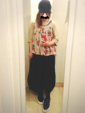 「LBC（エルビーシー）のアイテム（帽子）」を使った、ぴよりあさん（レディース・155cm）の春コーディネート