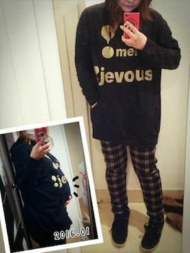 「mercibeaucoup,（メルシーボークー）のアイテム（ワンピース/ドレス）」を使った、ぴよりあさん（レディース・155cm）の冬コーディネート