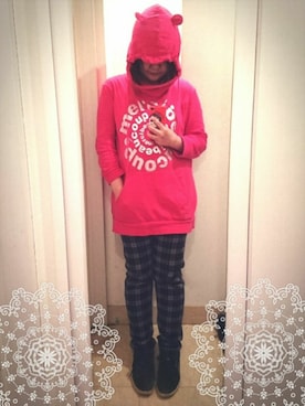 「mercibeaucoup,（メルシーボークー）のアイテム（ワンピース/ドレス）」を使った、ぴよりあさん（レディース・155cm）の冬コーディネート