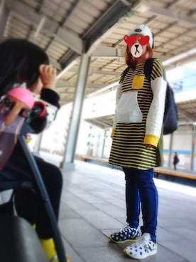 「NIRAME.CO（ニラメッコ）のアイテム（ワンピース/ドレス）」を使った、ぴよりあさん（レディース・155cm）の秋コーディネート