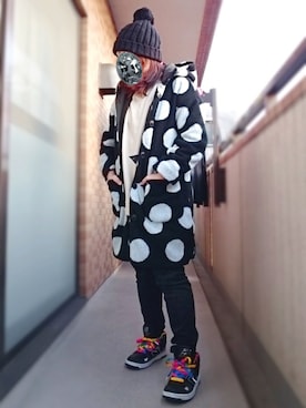 「LIME.INC（ライム）のアイテム」を使った、ぴよりあさん（レディース・155cm）の冬コーディネート