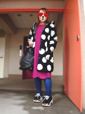 「LIME.INC（ライム）のアイテム」を使った、ぴよりあさん（レディース・155cm）の冬コーディネート