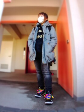 「mercibeaucoup,（メルシーボークー）のアイテム（モッズコート）」を使った、ぴよりあさん（レディース・155cm）の春コーディネート