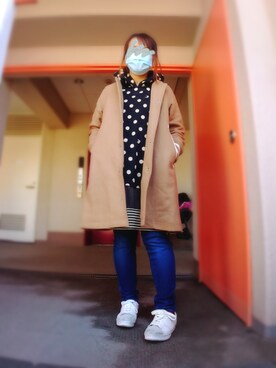 「MILKFED.（ミルクフェド）のアイテム（その他アウター）」を使った、ぴよりあさん（レディース・155cm）の春コーディネート