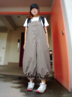 「FRAPBOIS（フラボア）のアイテム（オールインワン・サロペット）」を使った、ぴよりあさん（レディース・155cm）の秋コーディネート