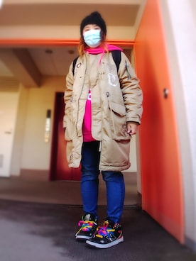 「mercibeaucoup,（メルシーボークー）のアイテム（ワンピース/ドレス）」を使った、ぴよりあさん（レディース・155cm）の冬コーディネート