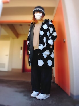 「LIME.INC（ライム）のアイテム」を使った、ぴよりあさん（レディース・155cm）の冬コーディネート