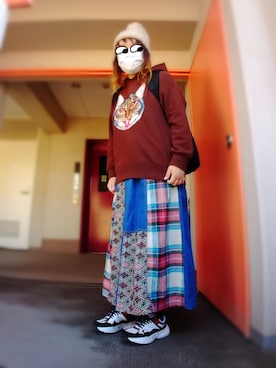 「bortsprungt.（ボシュプルメット）のアイテム」を使った、ぴよりあさん（レディース・155cm）の冬コーディネート