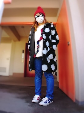 「LIME.INC（ライム）のアイテム」を使った、ぴよりあさん（レディース・155cm）の冬コーディネート