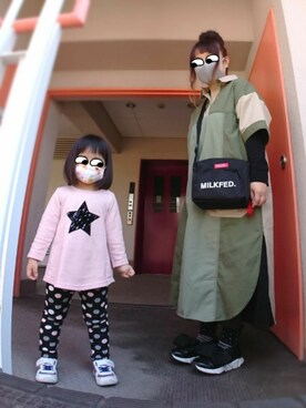 「RADCHAP（ラッドチャップ）のアイテム」を使った、ぴよりあさん（レディース・155cm）の春コーディネート