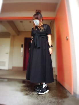 「mercibeaucoup,（メルシーボークー）のアイテム（アクセサリー）」を使った、ぴよりあさん（レディース・155cm）の夏コーディネート