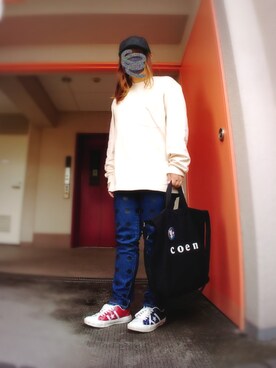 「Current/Elliott（カレントエリオット）のアイテム」を使った、ぴよりあさん（レディース・155cm）の秋コーディネート