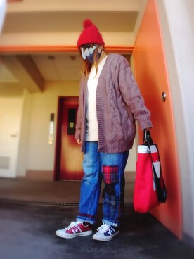 「AS KNOW AS olaca（アズノゥアズ オオラカ）のアイテム」を使った、ぴよりあさん（レディース・155cm）の秋コーディネート