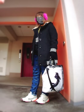 「Current/Elliott（カレントエリオット）のアイテム」を使った、ぴよりあさん（レディース・155cm）の冬コーディネート