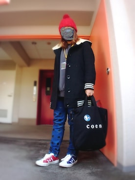 「Current/Elliott（カレントエリオット）のアイテム」を使った、ぴよりあさん（レディース・155cm）の冬コーディネート