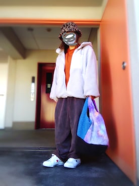 「n'OrLABEL（ノアールレーベル）のアイテム（ブルゾン）」を使った、ぴよりあさん（レディース・155cm）の冬コーディネート