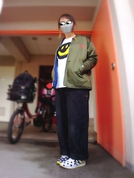 「RNA（アールエヌエー）のアイテム（モッズコート）」を使った、ぴよりあさん（レディース・155cm）の春コーディネート