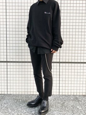 「vetements」｜「アイテム（スウェット）」を使った、ひすさん（メンズ・168cm）の秋コーディネート