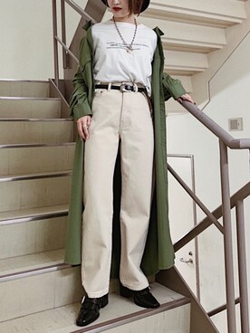 「PAGEBOY（ページボーイ）のアイテム（シャツワンピース）」を使った、NOZOMIさん（レディース・154cm）の春コーディネート
