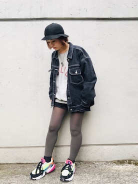 「やっぱりストリートが好き」｜「アイテム（デニムジャケット）」を使った、iminiさん（レディース・147cm）の秋コーディネート