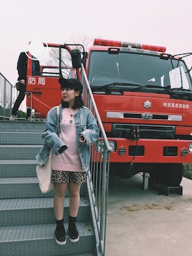 「消防車」｜Reさん（レディース・152cm）の春コーディネート