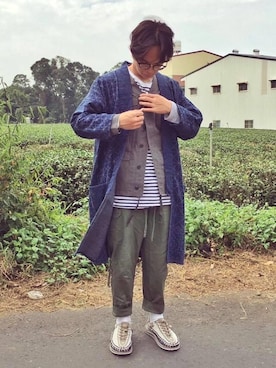 「アイテム（その他アウター）」を使った、Tsai Min Lunさん（メンズ・169cm・20代）の夏コーディネート