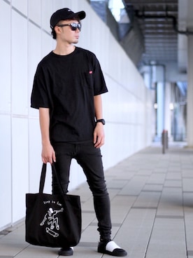 「ショッピング」｜「アイテム（キャップ）」を使った、halさん（メンズ・175cm）の夏コーディネート