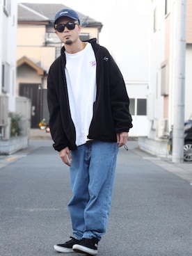 「Leyline（レイライン）のアイテム（その他アウター）」を使った、halさん（メンズ・175cm）の秋コーディネート