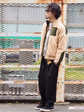 「Leyline（レイライン）のアイテム（ブルゾン）」を使った、halさん（メンズ・175cm）の秋コーディネート