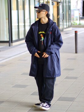 「Leyline（レイライン）のアイテム（モッズコート）」を使った、halさん（メンズ・175cm）の冬コーディネート