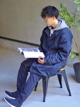 「モードストリート」｜「アイテム（モッズコート）」を使った、halさん（メンズ・175cm）の冬コーディネート