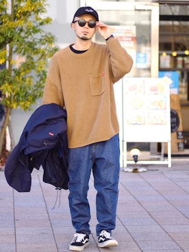 「Leyline（レイライン）のアイテム（モッズコート）」を使った、halさん（メンズ・175cm）の冬コーディネート