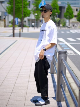 「GIVENCHY（ジバンシイ）のアイテム（シューズ）」を使った、halさん（メンズ・175cm）の夏コーディネート
