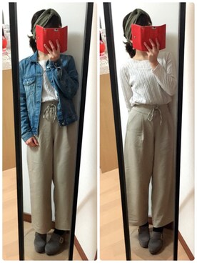 「ピアス」｜「アイテム（ブーティ）」を使った、✩Ｋｉｉさん（レディース・154cm）の冬コーディネート