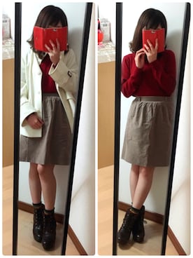 「節分」｜「アイテム（ブーティ）」を使った、✩Ｋｉｉさん（レディース・154cm）の冬コーディネート
