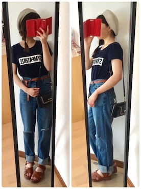 「salut!（サリュ!）のアイテム（アクセサリー）」を使った、✩Ｋｉｉさん（レディース・154cm）の夏コーディネート