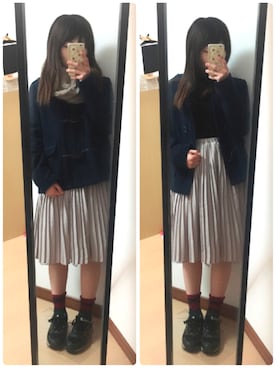 「Ray Cassin」｜「アイテム（ダッフルコート）」を使った、✩Ｋｉｉさん（レディース・154cm）の冬コーディネート