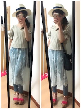 「アイテム（ピアス（両耳用））」を使った、✩Ｋｉｉさん（レディース・154cm・20代）の夏コーディネート