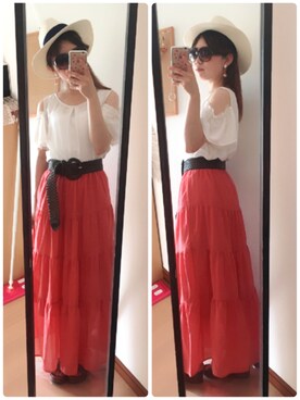「アイテム（ピアス（両耳用））」を使った、✩Ｋｉｉさん（レディース・154cm・20代）の夏コーディネート