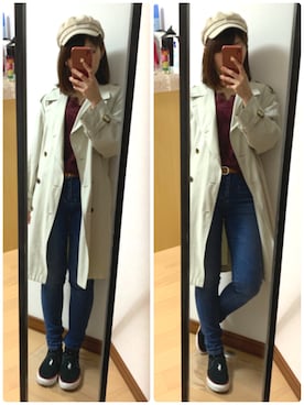 「コムサ」｜「アイテム（帽子）」を使った、✩Ｋｉｉさん（レディース・154cm）の春コーディネート