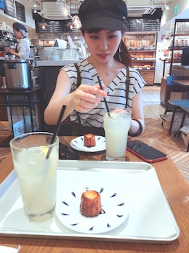 「index（インデックス）のアイテム（帽子）」を使った、✩Ｋｉｉさん（レディース・154cm）の夏コーディネート